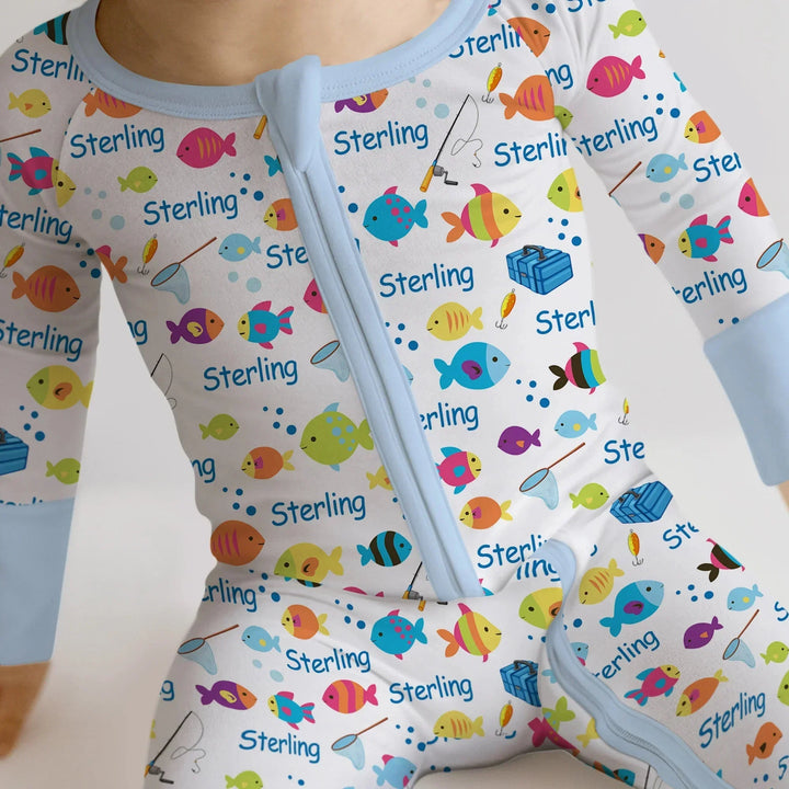 Little Fisher’s Adventure Custom Name Convertible Zippy , Little Fisher’s Adventure Custom Name Convertible Zippy - 0-3M