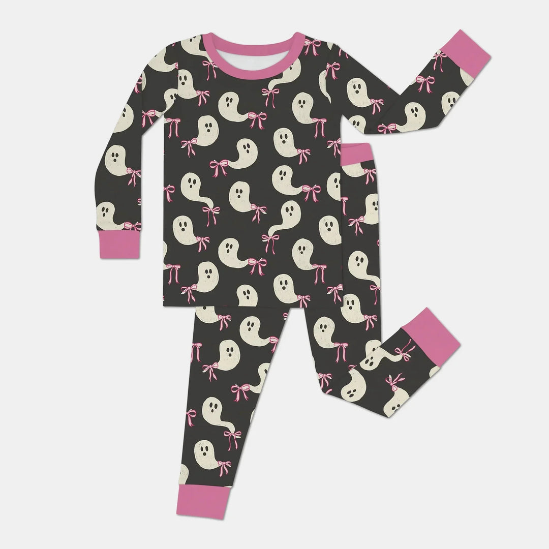 Little Ghosts Two Piece Long Sleeve Pajama Set For Halloween , Little Ghosts Two Piece Long Sleeve Pajama Set For Halloween - 12-18M