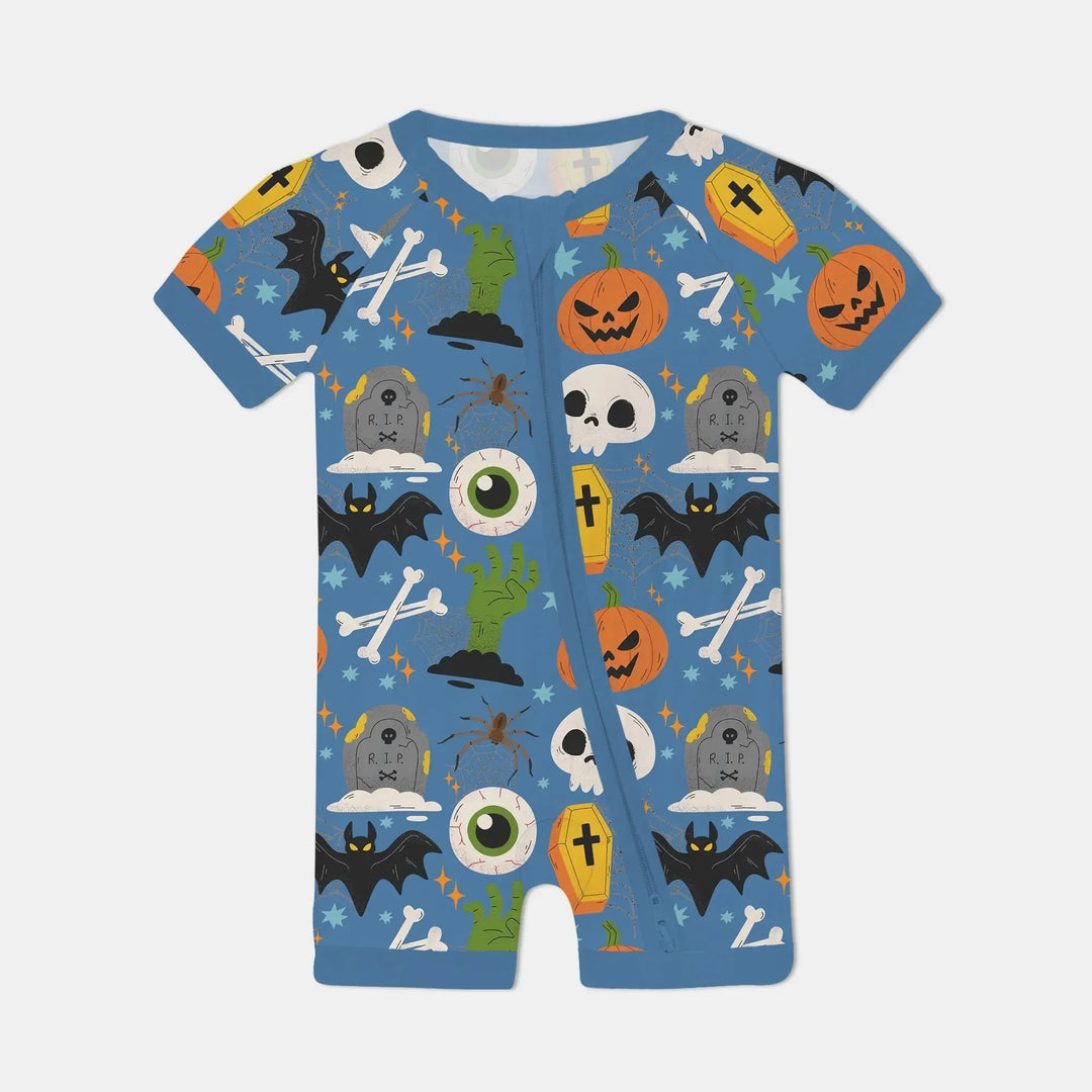 Little Monsters Shorty Zippy For Halloween , Little Monsters Shorty Zippy For Halloween - 0-3M