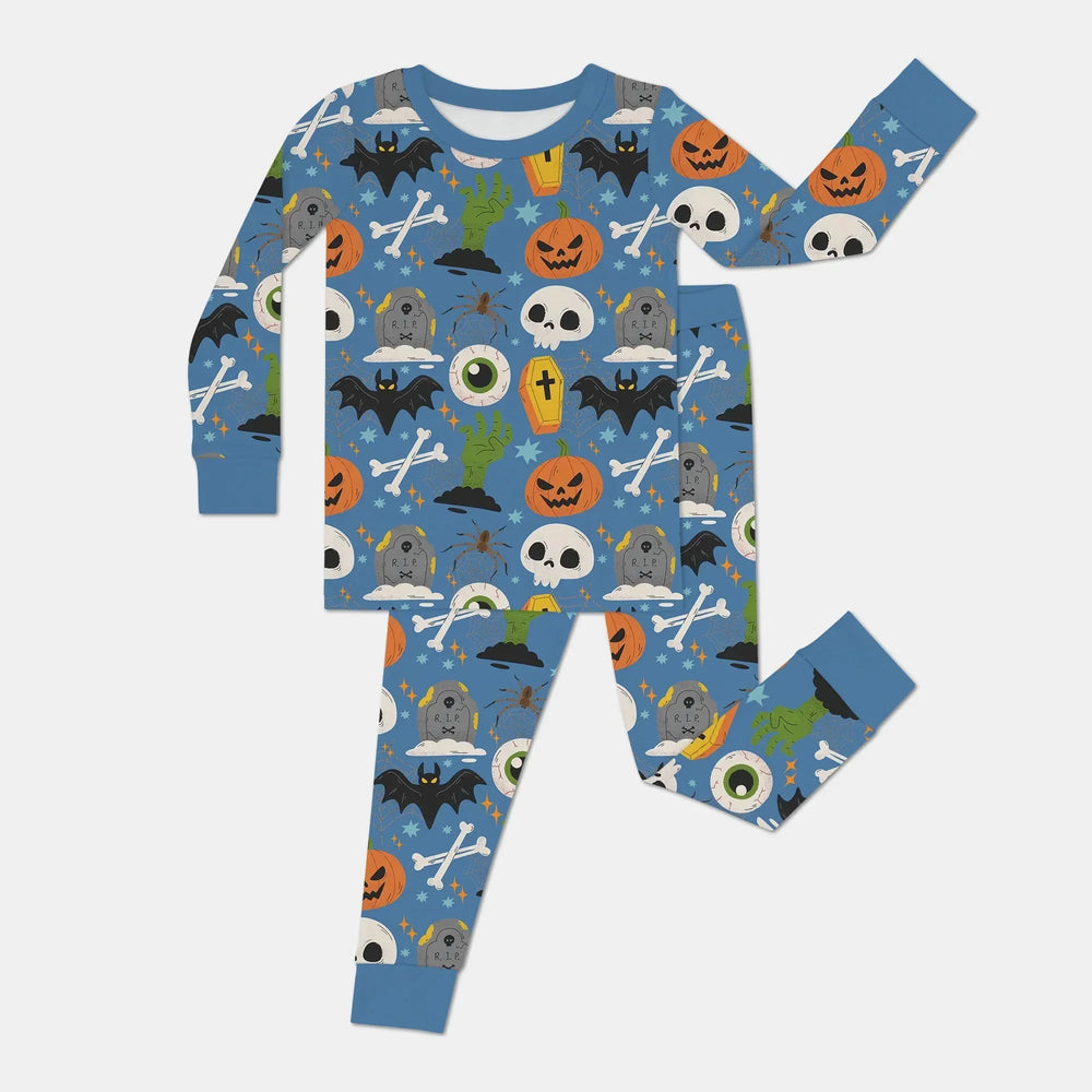 Little Monsters Two Piece Long Sleeve Pajama Set For Halloween , Little Monsters Two Piece Long Sleeve Pajama Set For Halloween - 12-18M