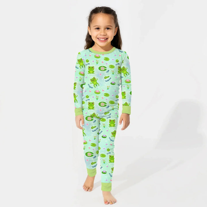 Little Wonders From Tadpole to Frog Two Piece Long Sleeve Pajama Set , Little Wonders From Tadpole to Frog Two Piece Long Sleeve Pajama Set - 12-18M