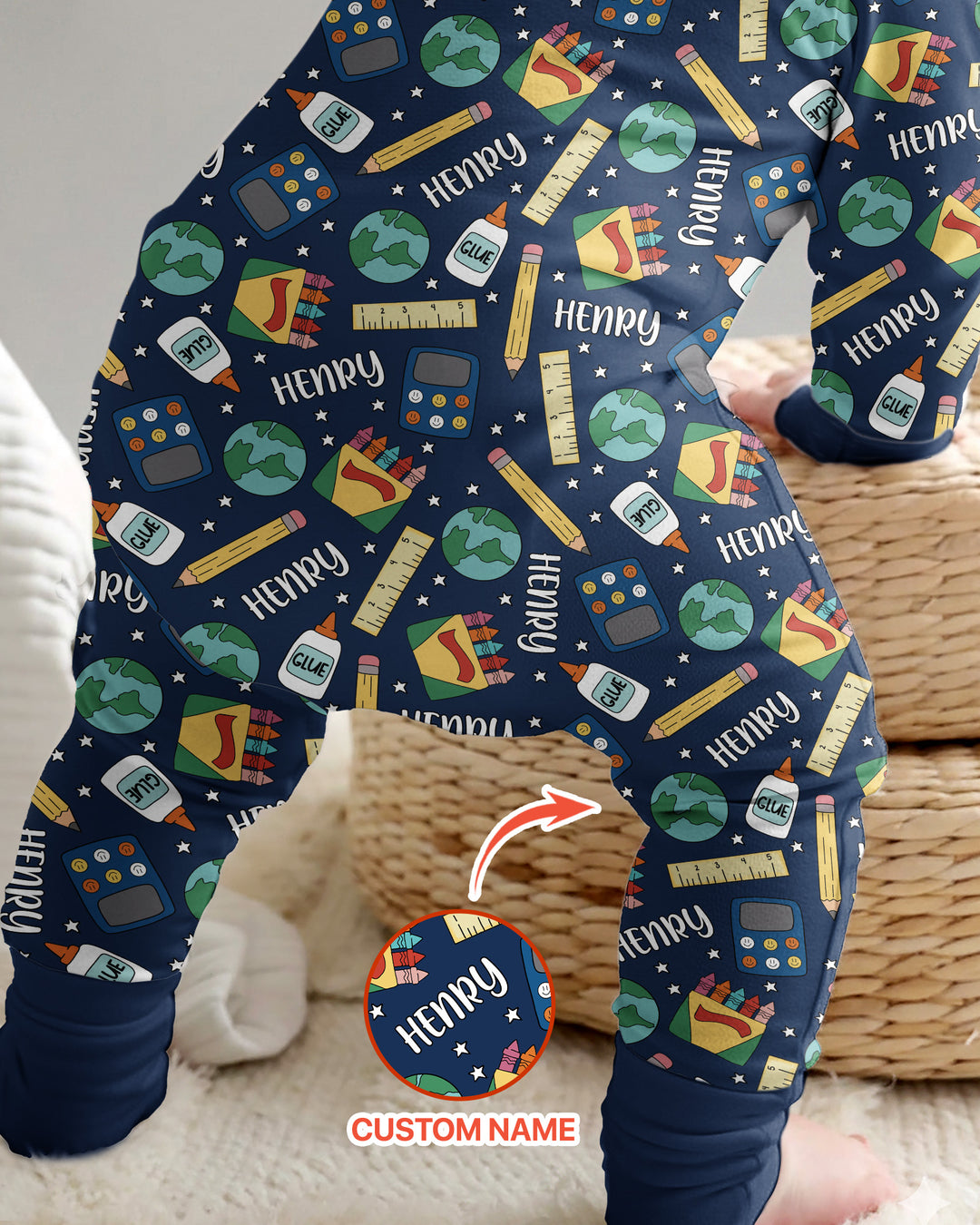 Gerippte Babykleidung mit individuellem Foto - Weich &amp; Skizzenhaft