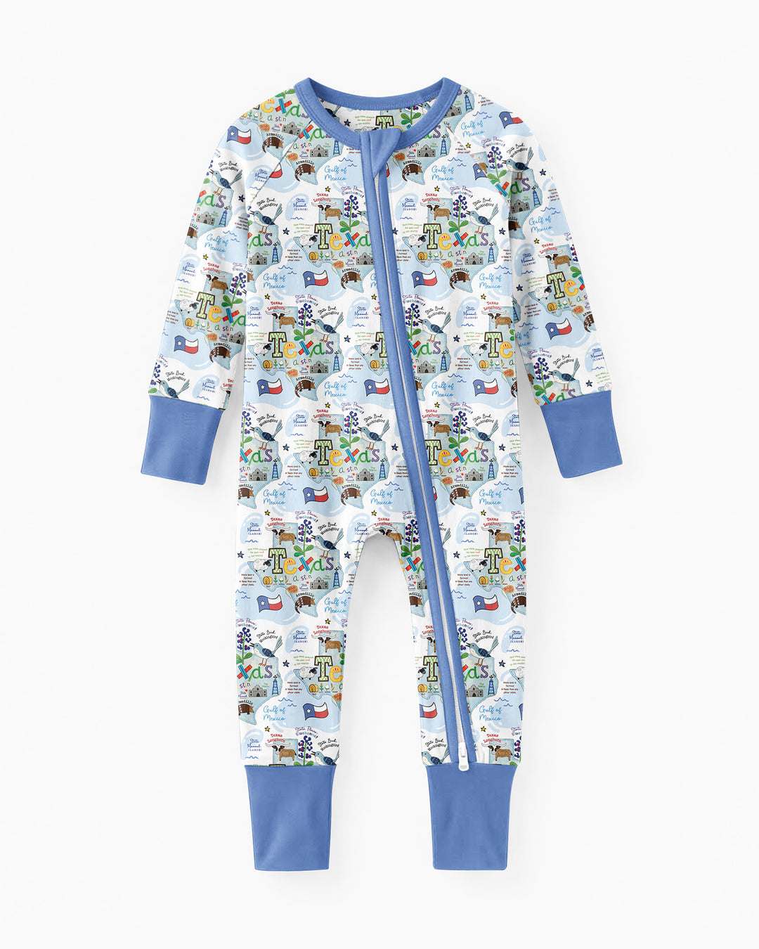 Texas Map Family Matching Bamboo Convertible Zippy