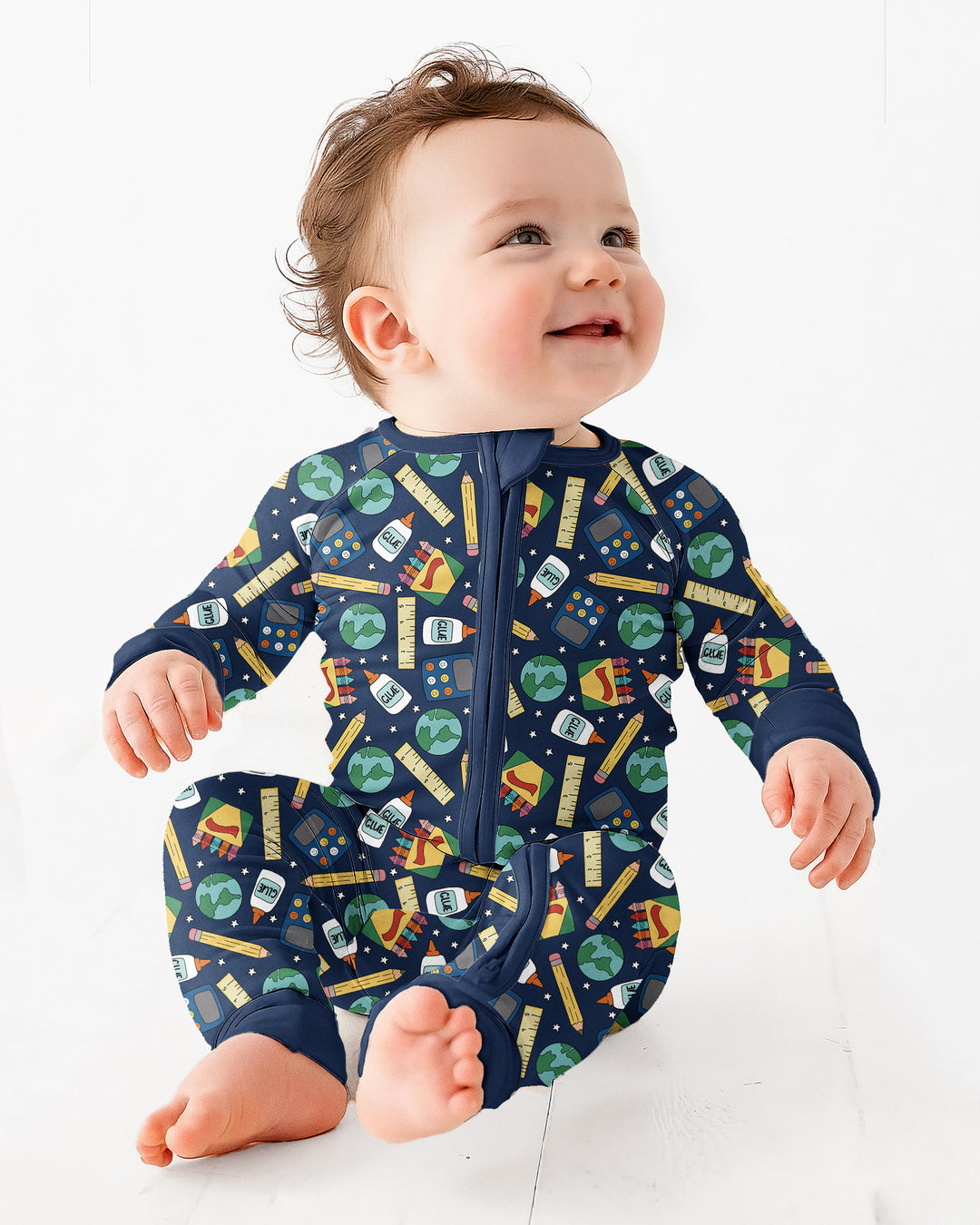 Gerippte Babykleidung mit individuellem Foto - Weich &amp; Skizzenhaft
