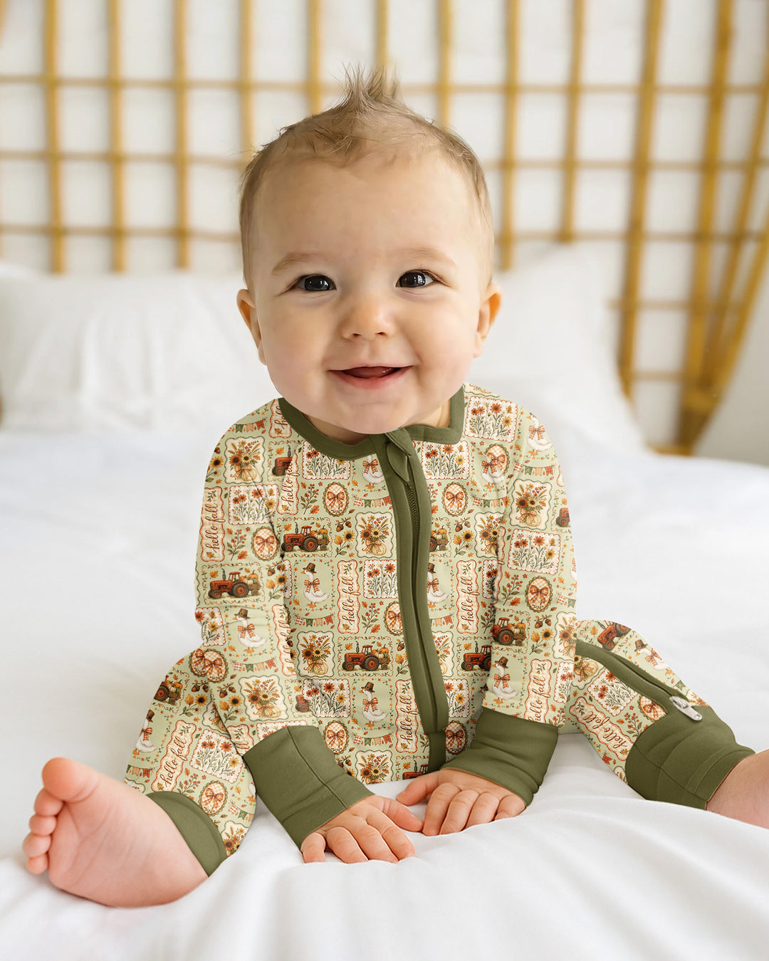 Gerippte Babykleidung mit individuellem Foto - Weich &amp; Skizzenhaft