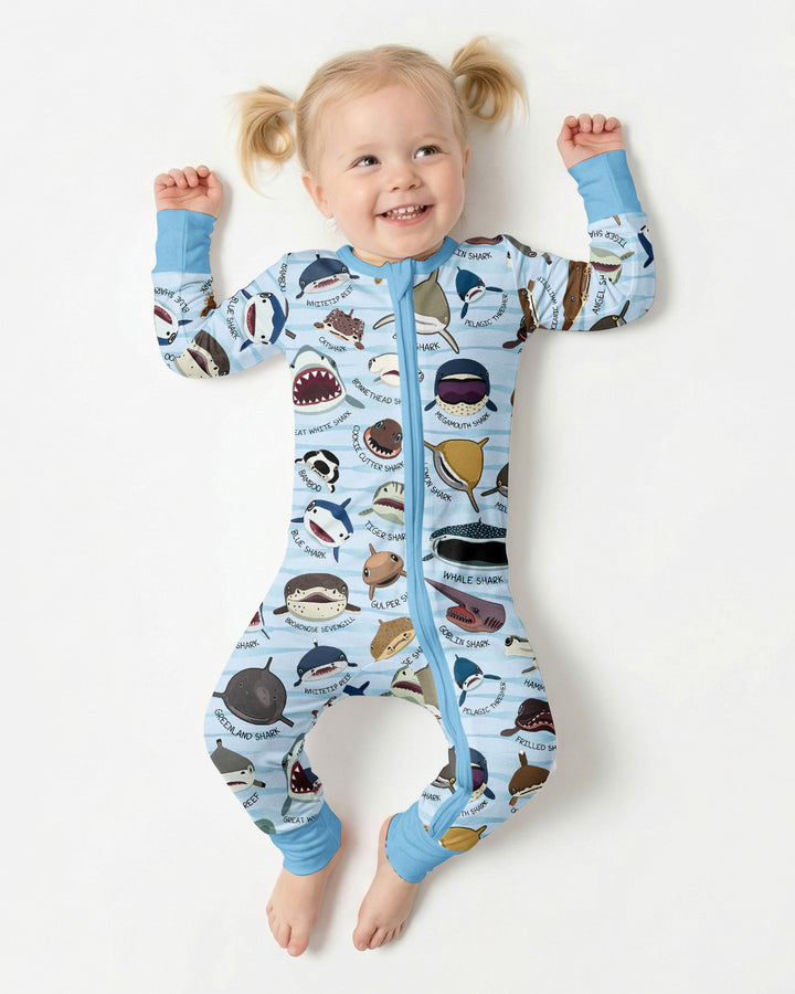 Shark Faces Bamboo Convertible Zippy