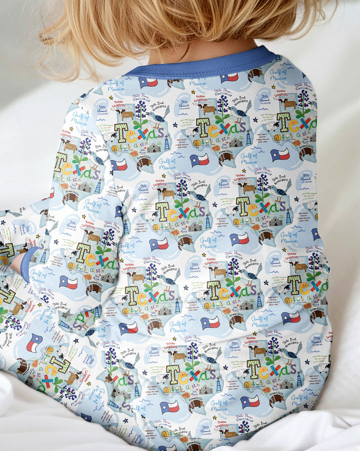 Texas Map Family Matching Bamboo Convertible Zippy