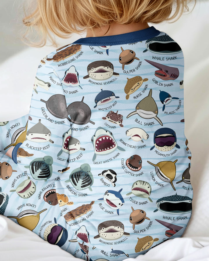 Shark Faces Bamboo Convertible Zippy