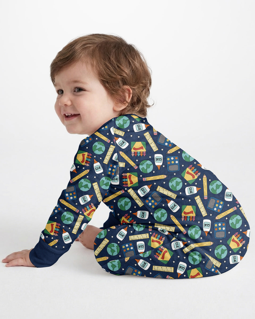 Gerippte Babykleidung mit individuellem Foto - Weich &amp; Skizzenhaft