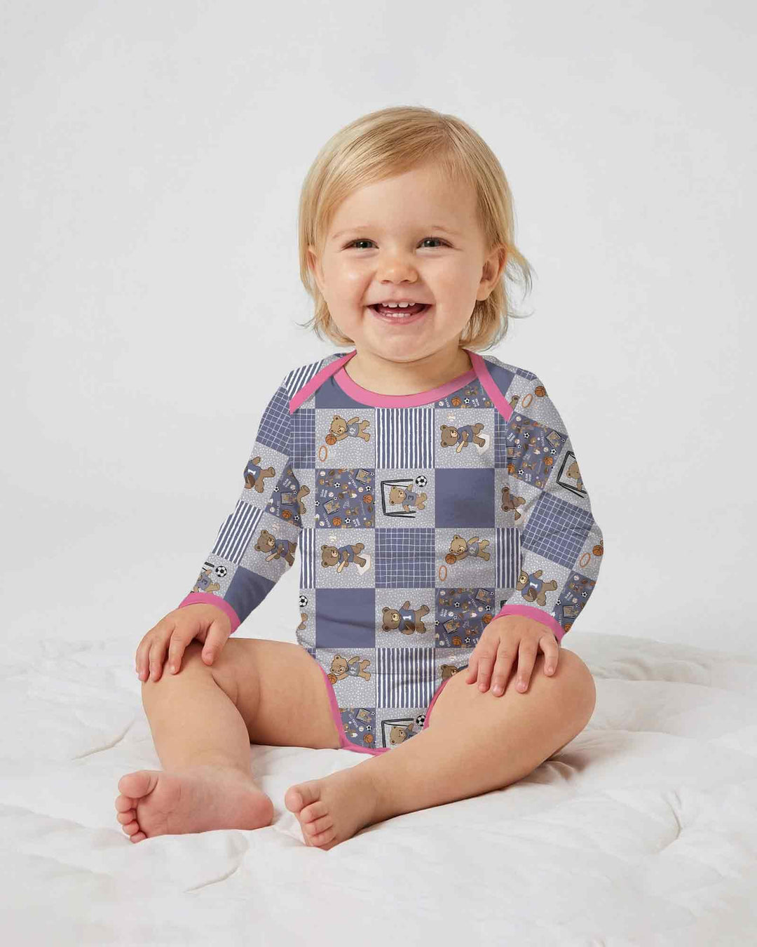 Gerippte Babykleidung mit individuellem Foto - Weich &amp; Skizzenhaft