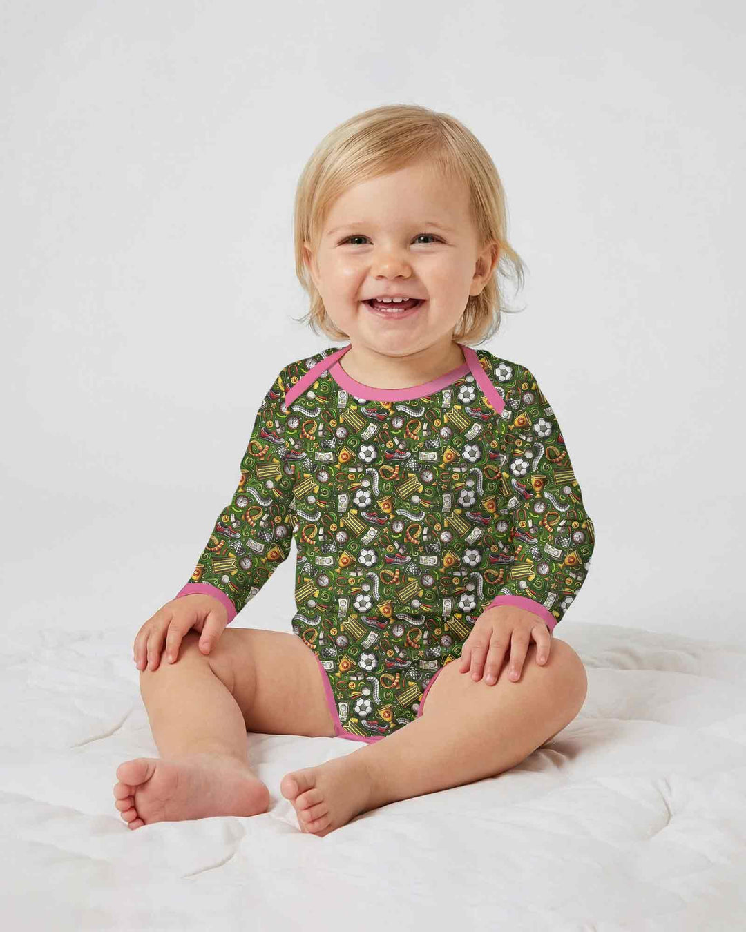 Gerippte Babykleidung mit individuellem Foto - Weich &amp; Skizzenhaft