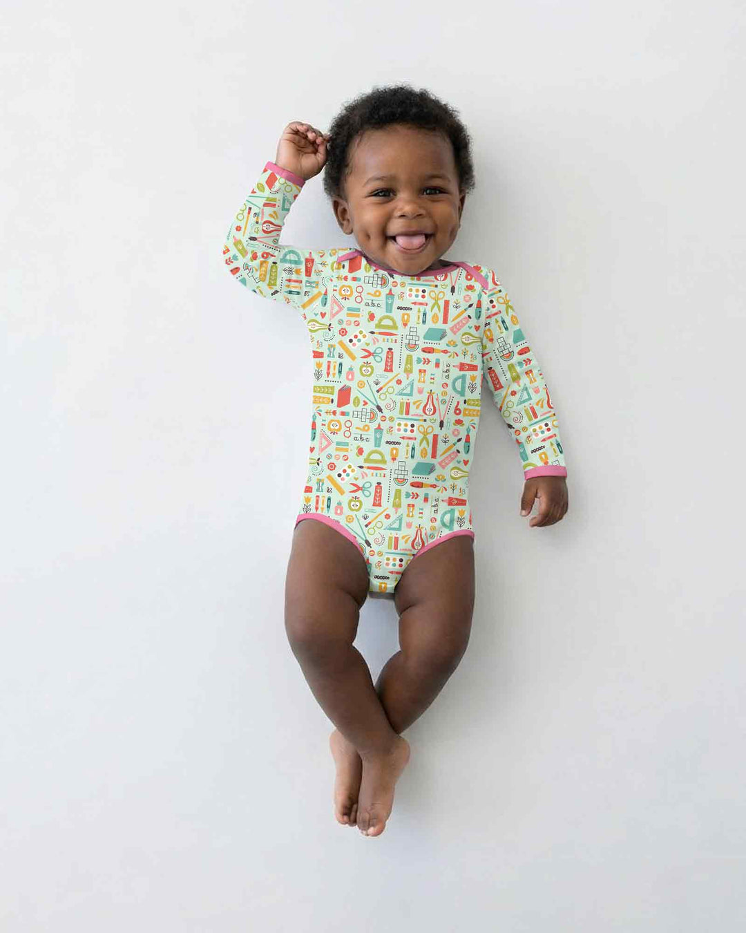 Gerippte Babykleidung mit individuellem Foto - Weich &amp; Skizzenhaft