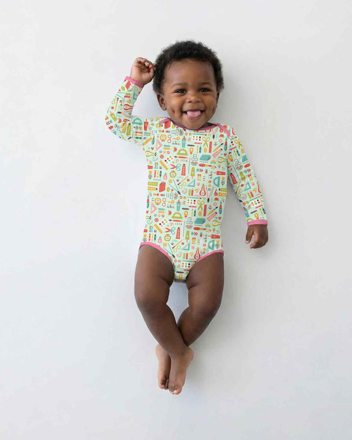 Gerippte Babykleidung mit individuellem Foto - Weich &amp; Skizzenhaft