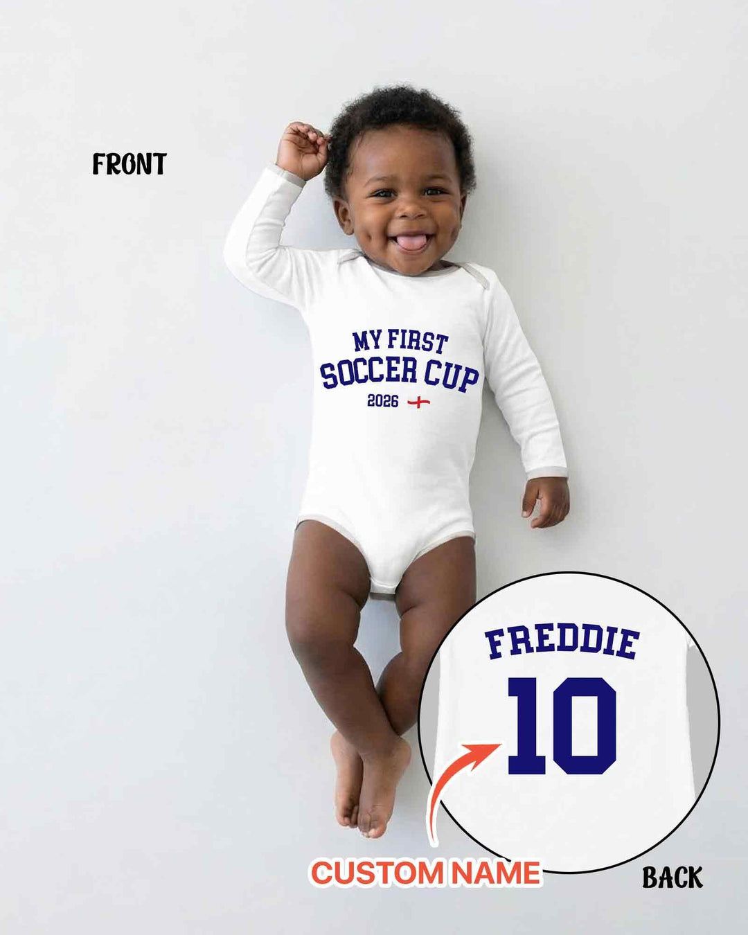 Gerippte Babykleidung mit individuellem Foto - Weich &amp; Skizzenhaft