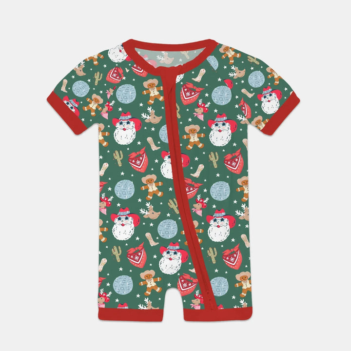 Lovely Western Christmas Boy Shorty Zippy , Lovely Western Christmas Boy Shorty Zippy - 0-3M