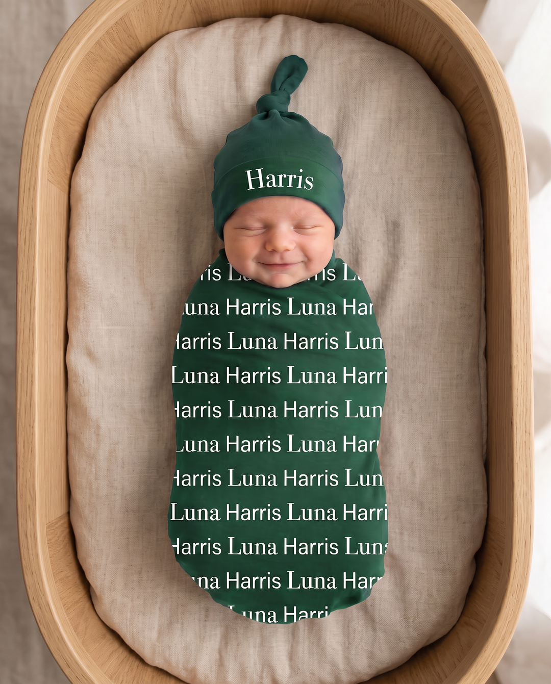 Personalized Baby Name Bamboo Swaddle Blanket
