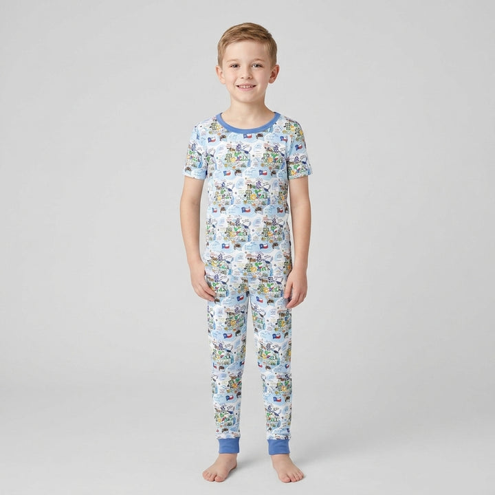 Zweiteiliges, kurzärmliges Pyjama-Set mit Marienkäfern