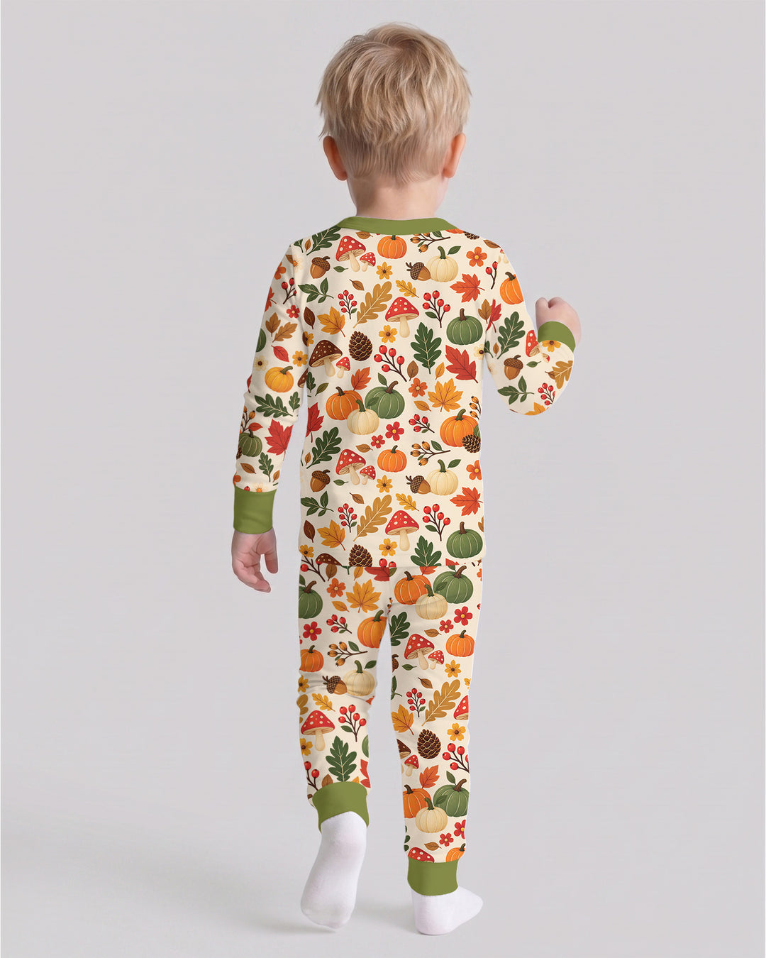 Cozy Forest Fall Bamboo Two Piece Long Sleeve Pajama Set