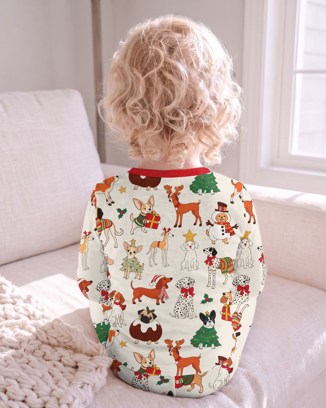 Santa Paws Parade Bamboo Two Piece Long Sleeve Pajama Set