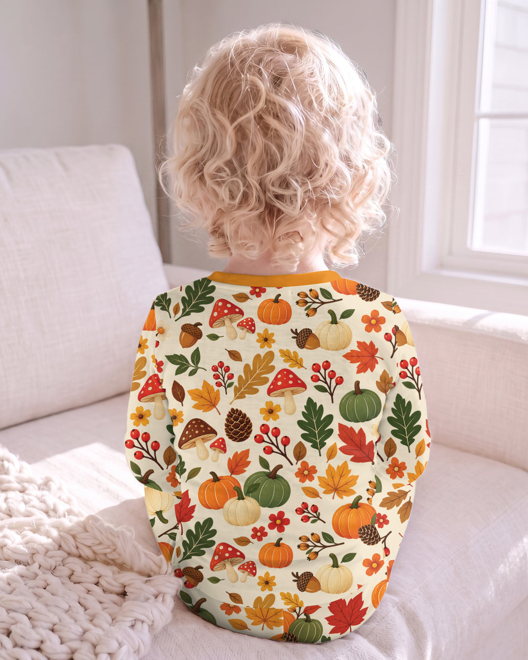 Cozy Forest Fall Bamboo Two Piece Long Sleeve Pajama Set