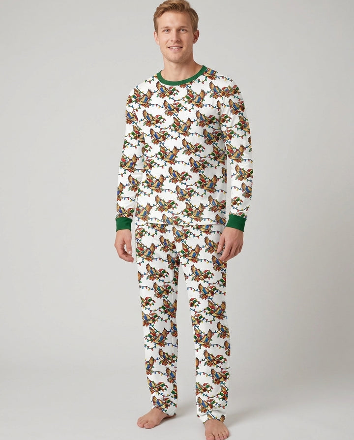 Preppy Christmas Mallard Duck Bamboo Men's Pajama Set
