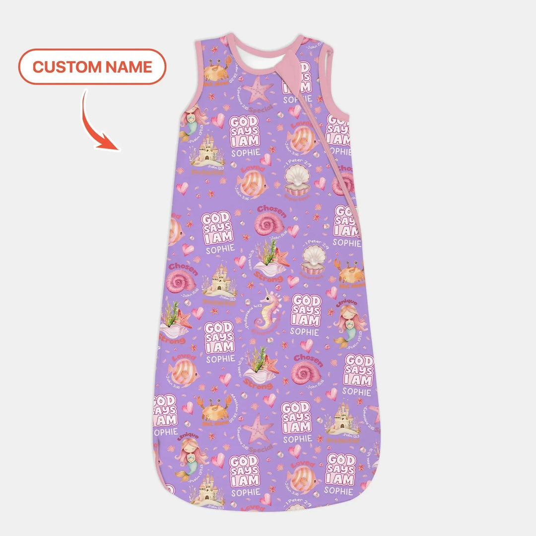 Mermaid God Says I Am Custom Name Sleep Bag , Mermaid God Says I Am Custom Name Sleep Bag - XS / 0.5 TOG