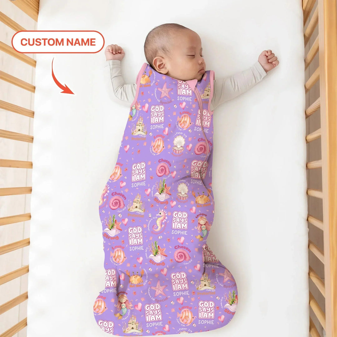 Mermaid God Says I Am Custom Name Sleep Bag , Mermaid God Says I Am Custom Name Sleep Bag - XS / 0.5 TOG
