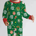 Merry Christmas God Says I Am Two Piece Long Sleeve Pajama Set - Zumbamboo , Merry Christmas God Says I Am Two Piece Long Sleeve Pajama Set - Zumbamboo - 12-18M / Green