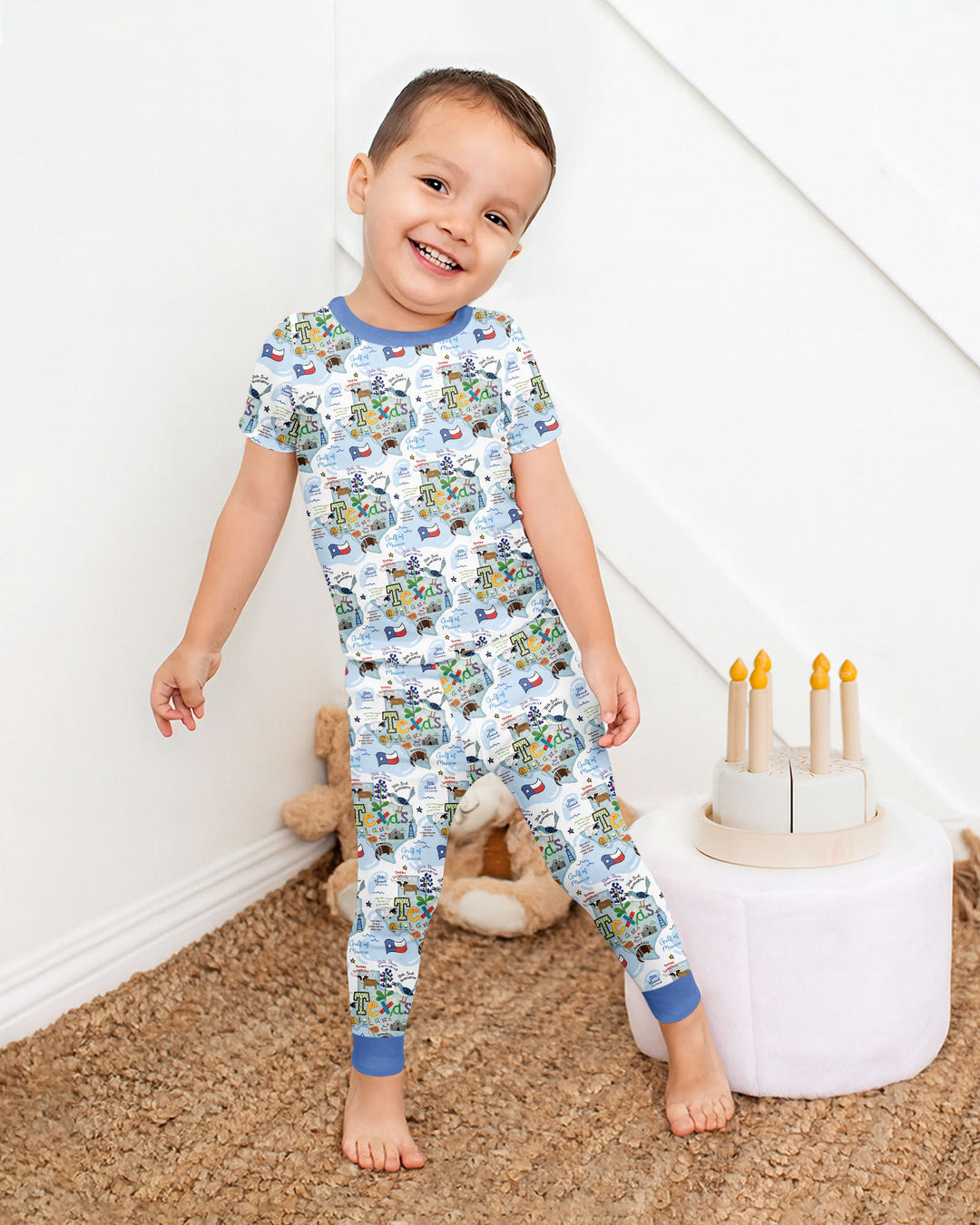 Zweiteiliges, kurzärmliges Pyjama-Set mit Marienkäfern
