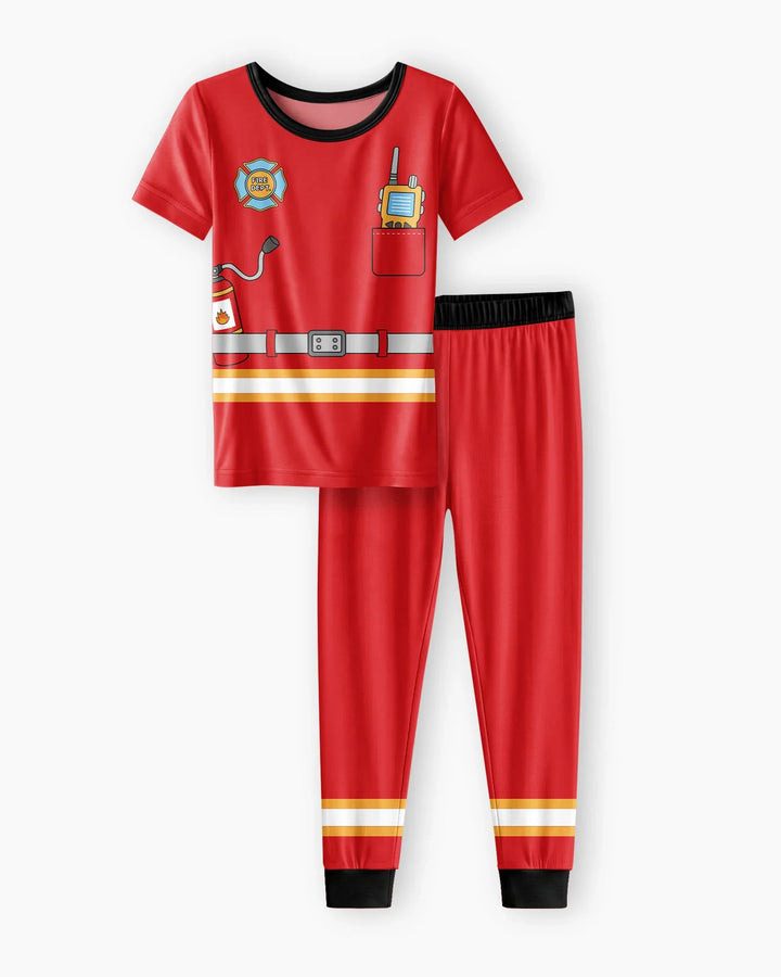 Future Fireman Crew Bamboo Two Piece Short Sleeve Pajama Set