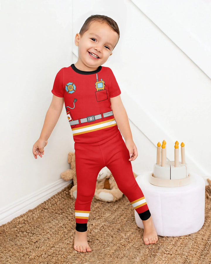 Future Fireman Crew Bamboo Two Piece Short Sleeve Pajama Set