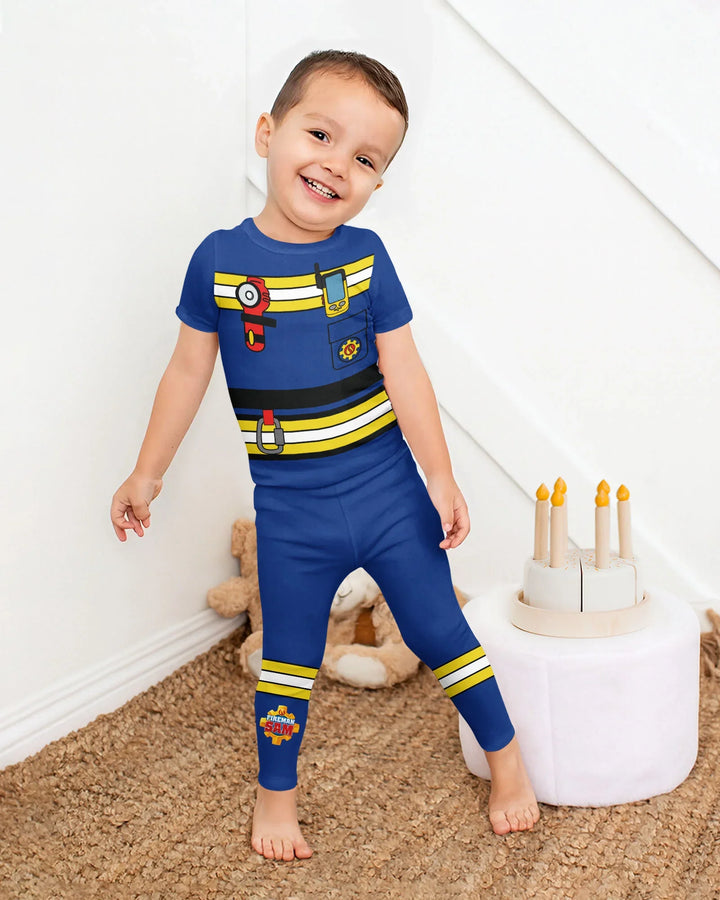 Future Fireman Crew Bamboo Two Piece Short Sleeve Pajama Set