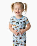 Shark Faces Bamboo Two Piece Short Sleeve Pajama Set