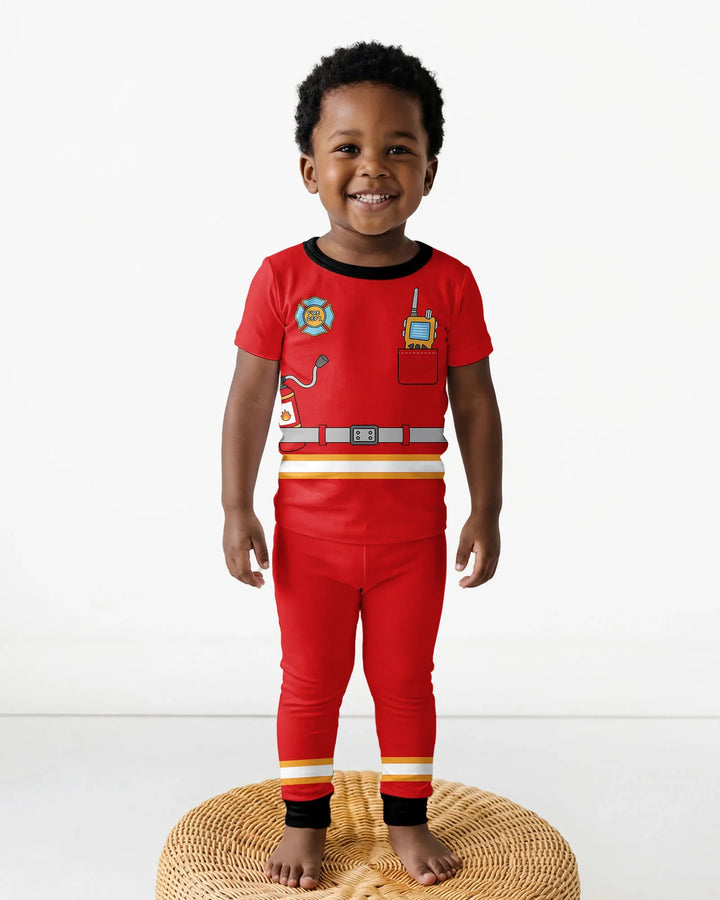 Future Fireman Crew Bamboo Two Piece Short Sleeve Pajama Set