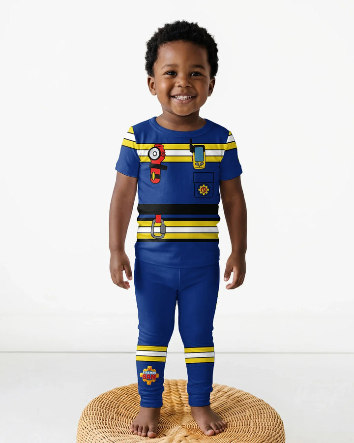 Future Fireman Crew Bamboo Two Piece Short Sleeve Pajama Set