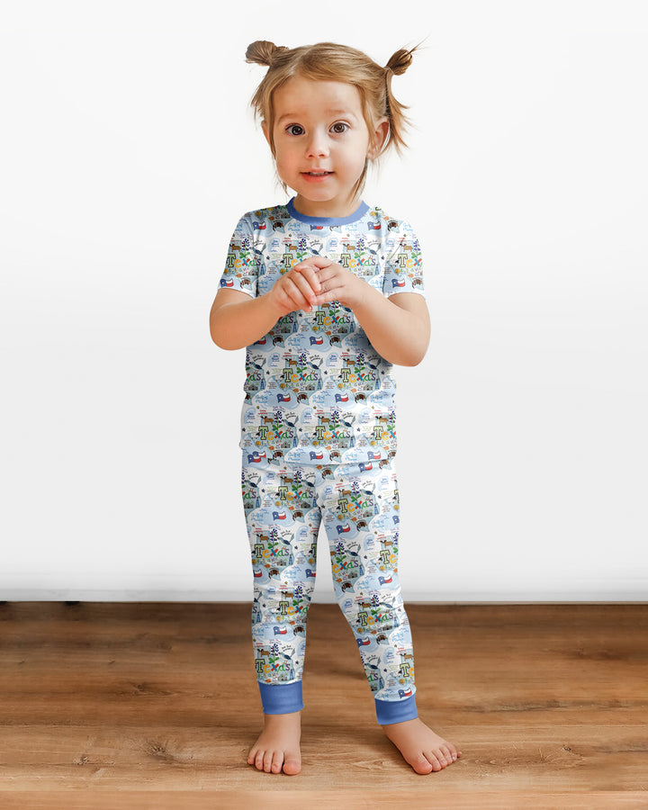 Zweiteiliges, kurzärmliges Pyjama-Set mit Marienkäfern