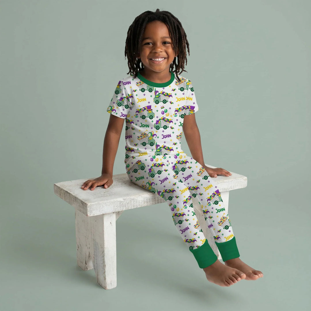 Zweiteiliges, kurzärmliges Pyjama-Set mit Marienkäfern