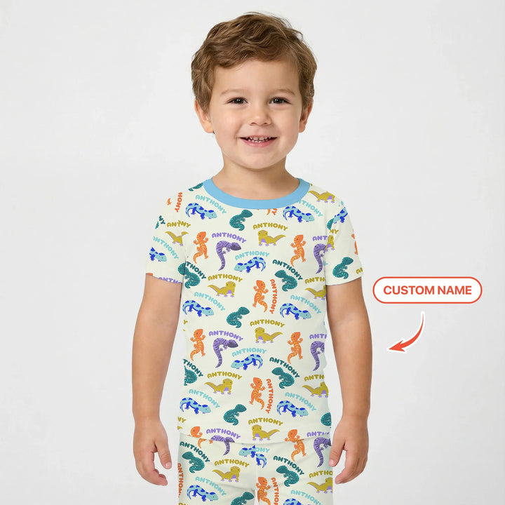 Zweiteiliges, kurzärmliges Pyjama-Set mit Marienkäfern