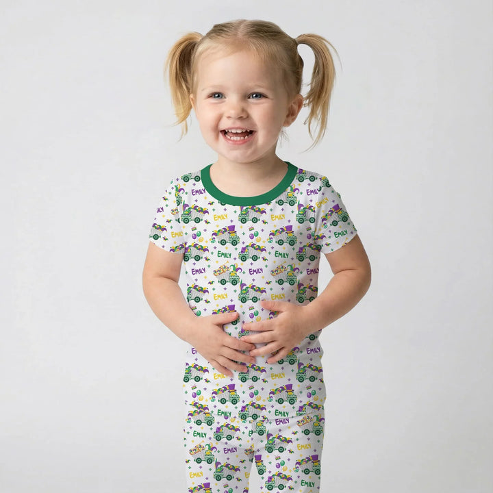 Zweiteiliges, kurzärmliges Pyjama-Set mit Marienkäfern