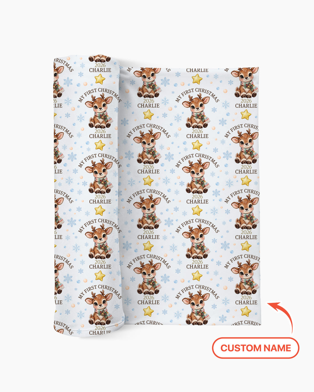 Baby Reindeer Gift swaddle blanket