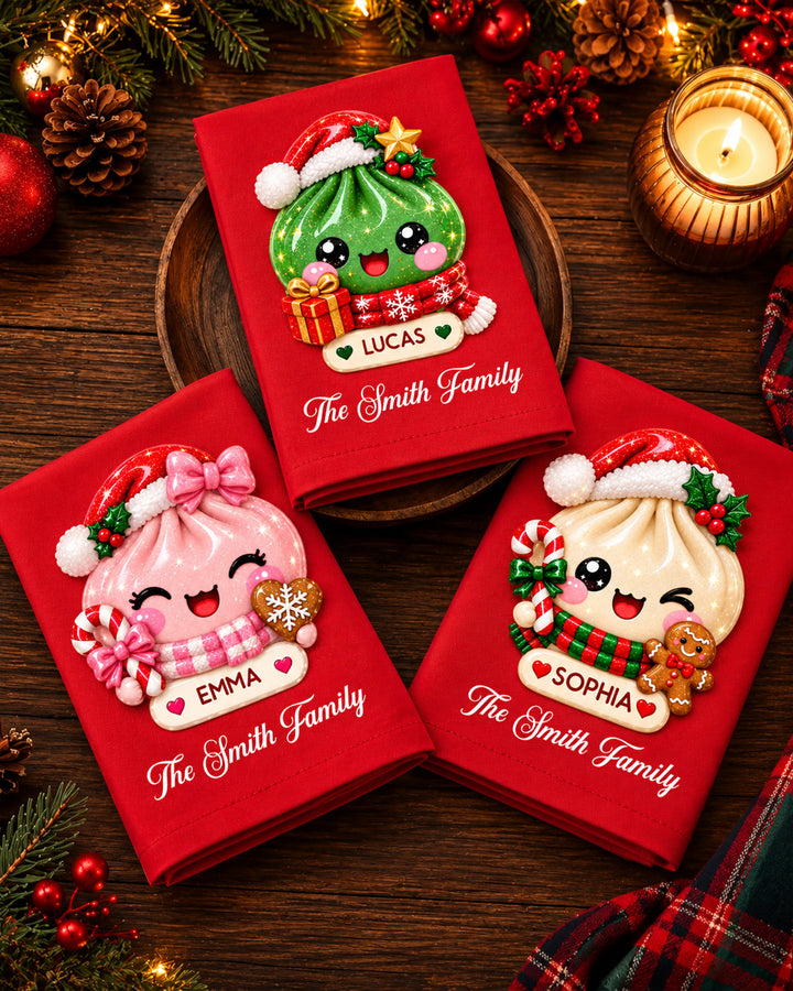 Dumpling Family Cotton Napkin