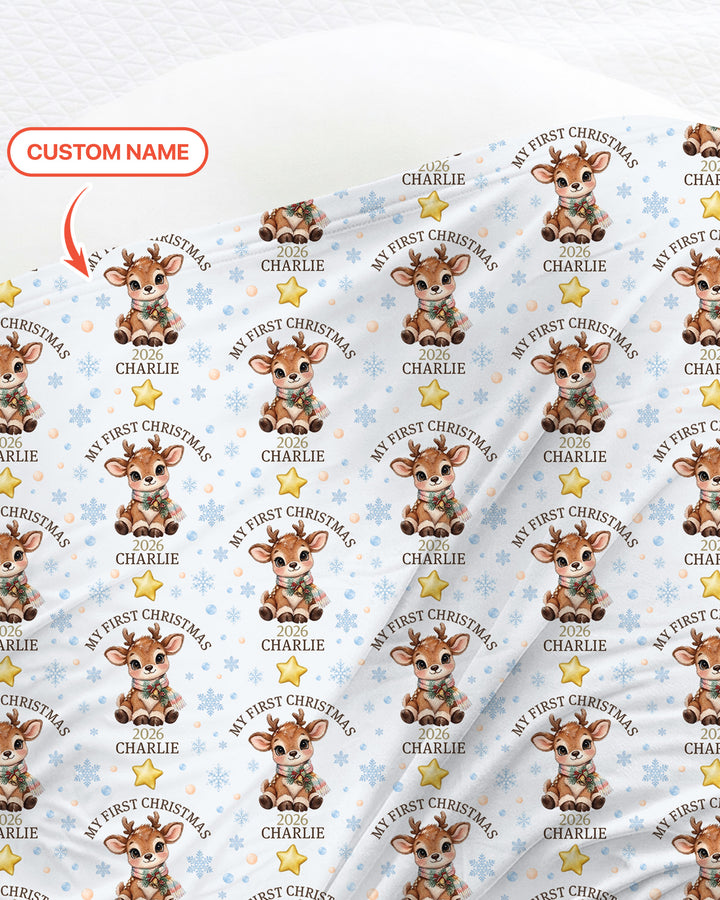 Baby Reindeer Gift swaddle blanket