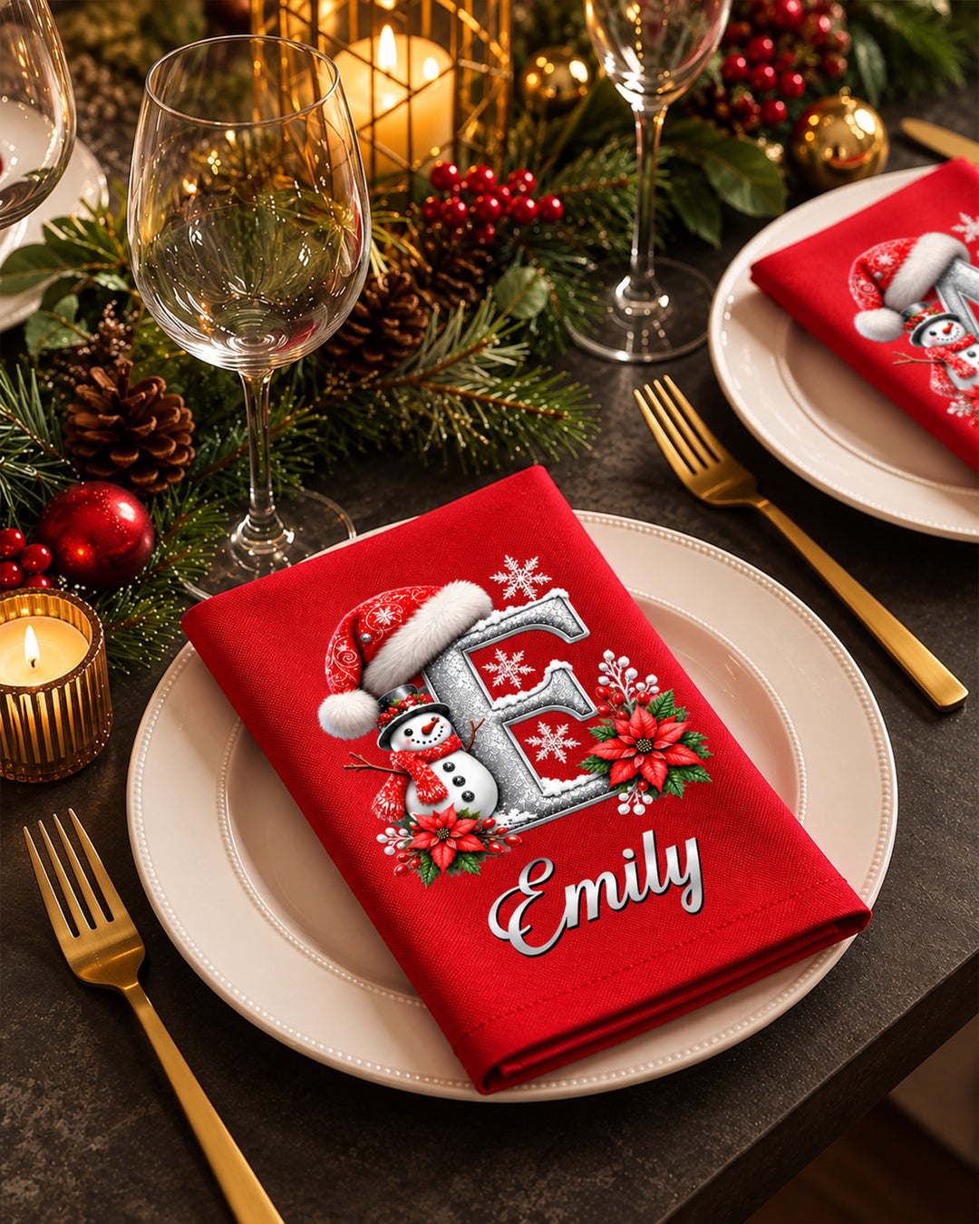 Snowman Cotton Napkin