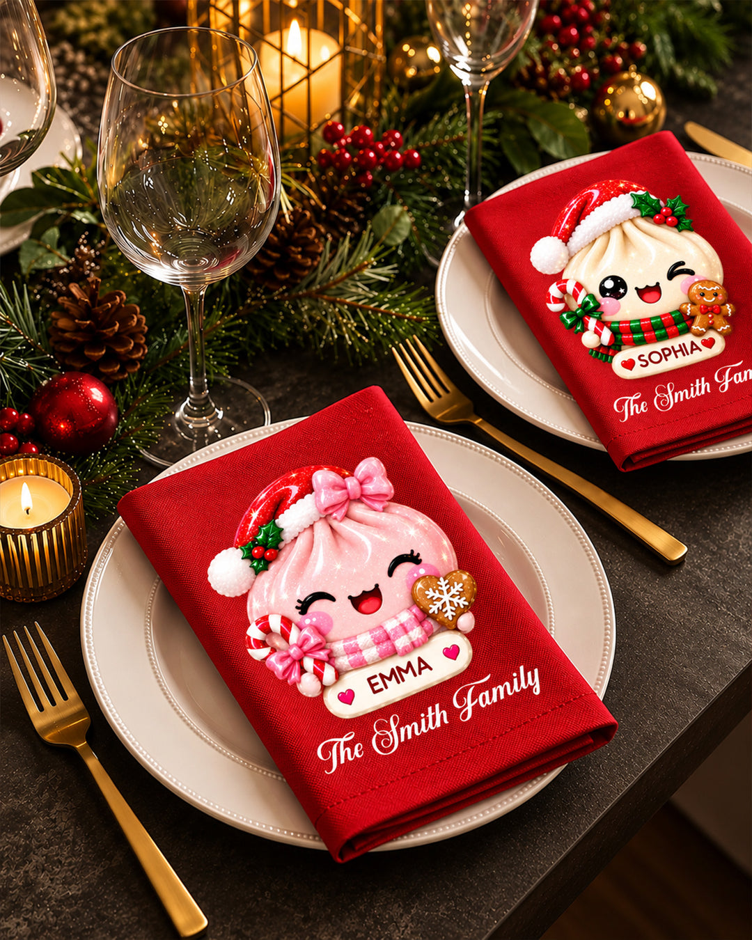 Dumpling Family Cotton Napkin