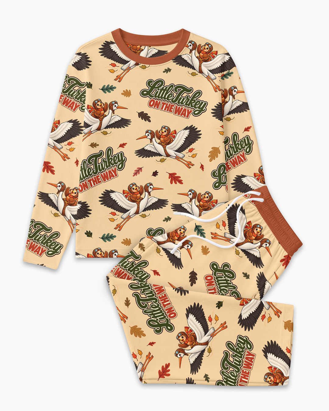 Little Turkey On The Way Family Matching Bamboo Men's Pajama Set