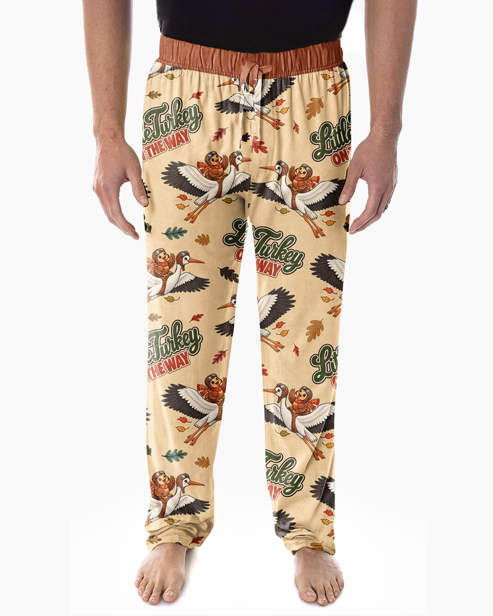 Little Turkey On The Way Family Matching Bamboo Men's Pajama Set