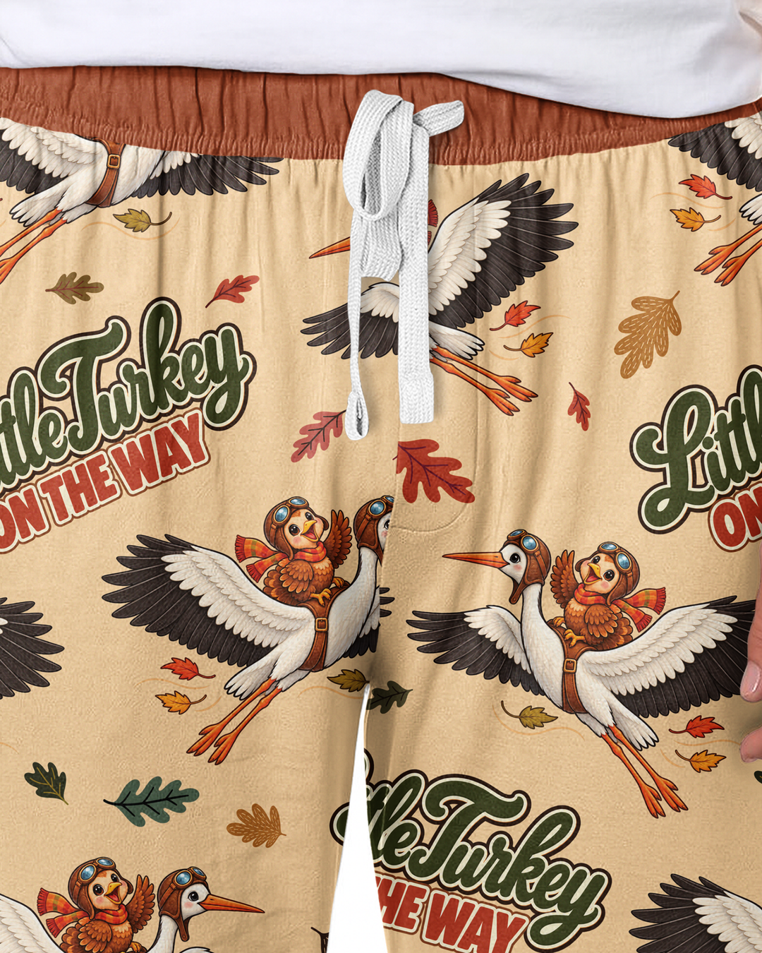 Little Turkey On The Way Family Matching Bamboo Men's Pajama Set
