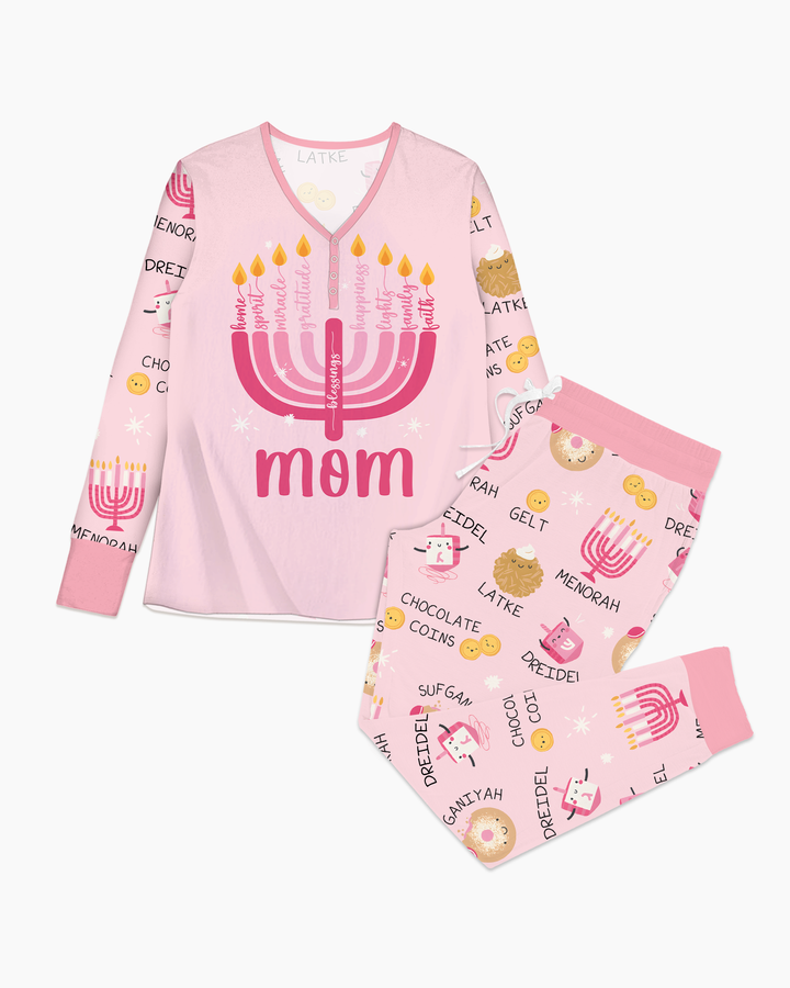Hanukkah Family Matching  Bamboo Women Pajama Set