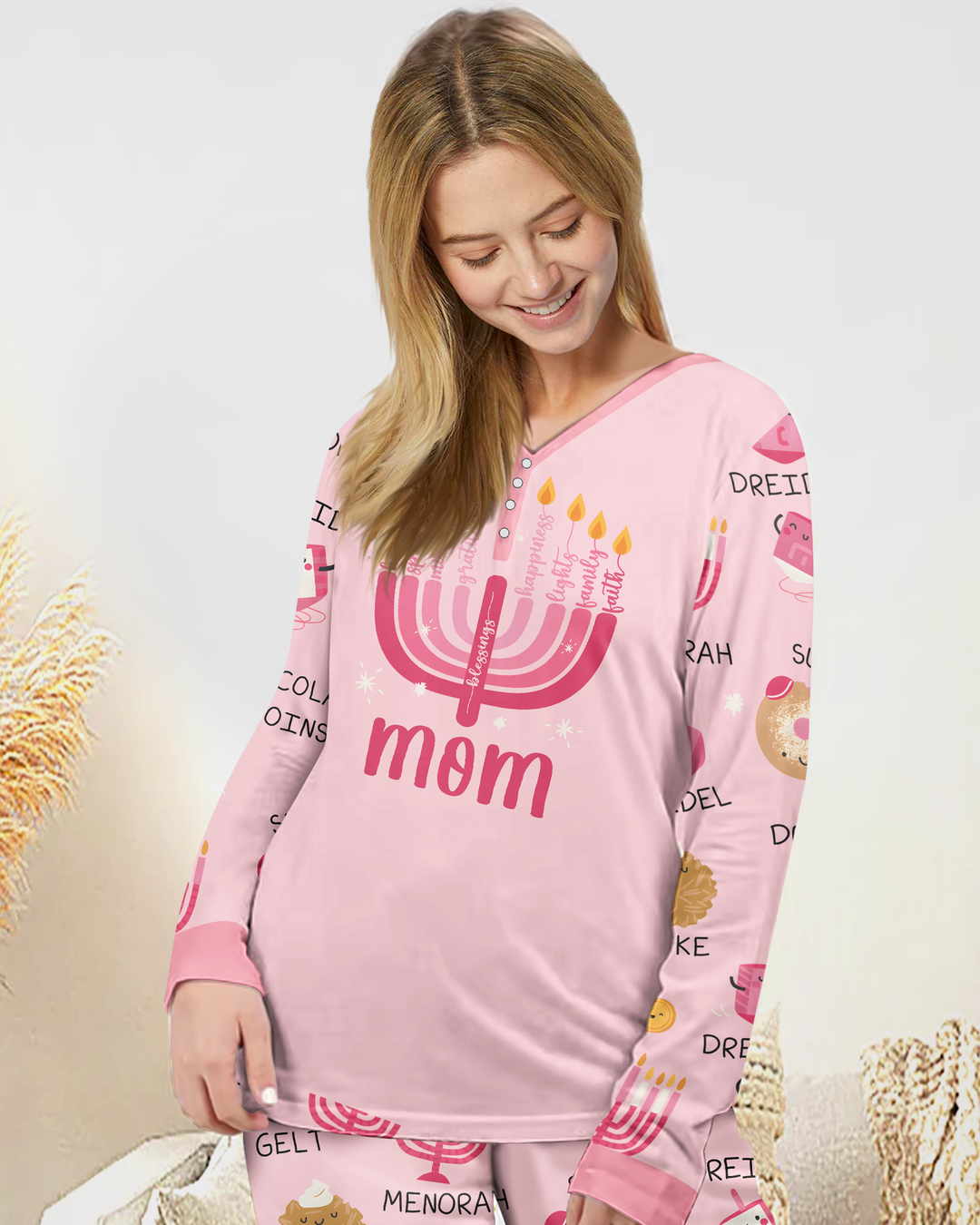 Hanukkah Family Matching  Bamboo Women Pajama Set
