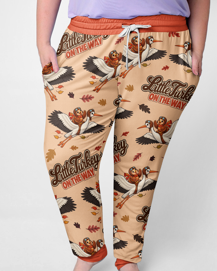 Little Turkey On The Way Family Matching Bamboo Women Pajama Set